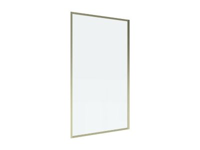 Pare baignoire doré style art déco - 80 x 140 cm - Verre trempé - BRADENTON
