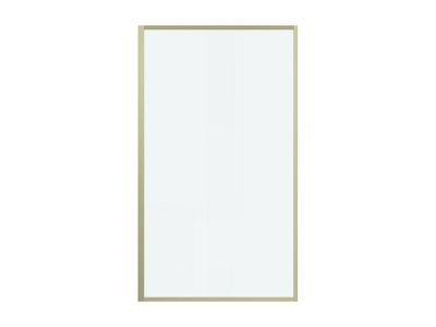Pare baignoire doré style art déco - 80 x 140 cm - Verre trempé - BRADENTON