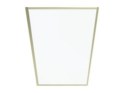 Pare baignoire doré style art déco - 80 x 140 cm - Verre trempé - BRADENTON