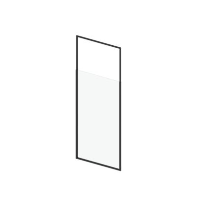 Pare-baignoire extensible 75 x 153/202 cm noir mat Galedo