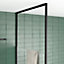 Pare-baignoire extensible 75 x 153/202 cm noir mat Galedo