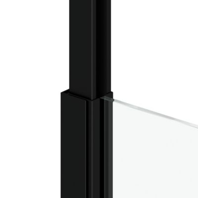 Pare-baignoire extensible 75 x 153/202 cm noir mat Galedo