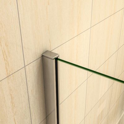 Pare baignoire fixe 1 volet chrome - L.70 x H.130 cm en 5mm verre anticalcaire