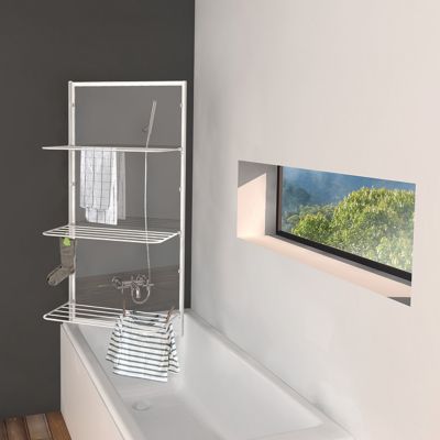 Pare-baignoire Gelco Studio pivotant 1 volet verre transparent l.75 x H.140 cm