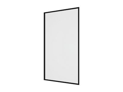 Pare baignoire noir mat style industriel - 80 x 140 cm - Verre trempé - BRADENTON