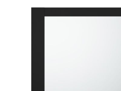 Pare baignoire noir mat style industriel - 80 x 140 cm - Verre trempé - BRADENTON
