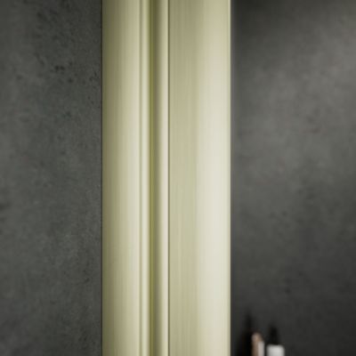 Pare-baignoire pivotant 1 volet, 140 x 80 cm, verre transparent 5mm, profilé doré mat, Schulte Capri
