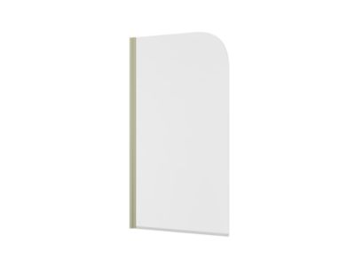 Pare-baignoire pivotant 1 volet, 140 x 80 cm, verre transparent 5mm, profilé doré mat, Schulte Capri