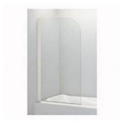 Pare-baignoire pivotant 1 volet, 80 x 140 cm, verre transparent 5 mm, profilé blanc, Schulte Capri