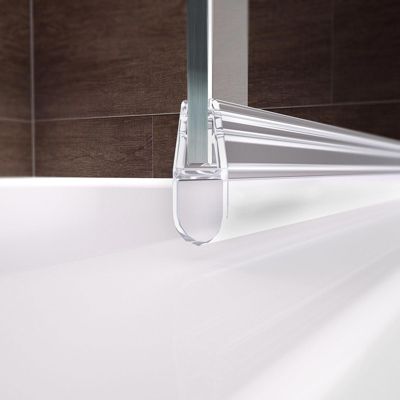 Pare-baignoire pivotant 2 volets, 112 x 140 cm, verre transparent anticalcaire 5mm, Schulte Liane