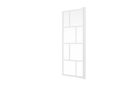 Pare baignoire pivotant - 70 x 140 cm - Blanc mat - Verre - RIVANON