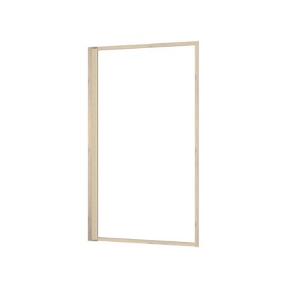 Pare baignoire pivotant l.80 x H.140 cm profilés effet bois, Galedo Art Déco