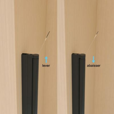 Pare-Baignoire pivotant verre transparent anticalcaire et aluminium 80 x 140 noir Essebagno