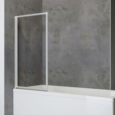 Pare-baignoire pliant 1 volet l.70 x H.120 cm, chrome, Schulte