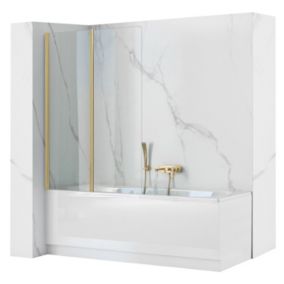 Pare-Baignoire Pliant REA Agat-2 100 Brushed Gold