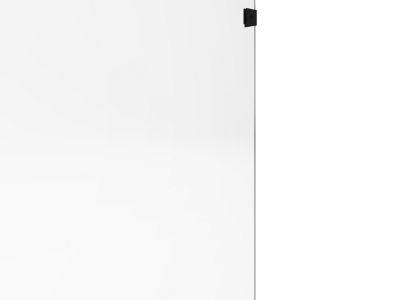 Pare baignoire réversible aux angles arrondis style industriel - 80 x 140 cm - TIMOUR