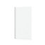 Pare-baignoire rabattable 130 x 70 cm, profilés alu blanc mat, Galedo Essentiel