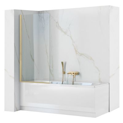 Pare-Baignoire REA Elegant Brushed Gold 80