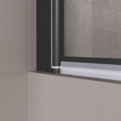 Pare-baignoire SIRHONA 800x1400mm Ecran de Baignoire Industriel + Verre Transparent  6 mm + Double Construction en Aluminium