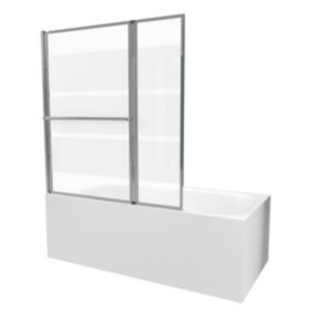Pare baignoire à volets relevables (130x105 cm - Beige)