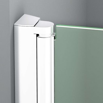 Pare douche fixe avec déflecteur Droit en verre sécurité ép 6mm - L(73+32)105xH195 cm - blanc - SUPERBAN Alsace Sport