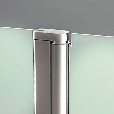 Pare douche fixe avec déflecteur Droit en verre sécurité ép 6mm - L(73+32)105xH195 cm - chrome - SUPERBAN Alsace Sport