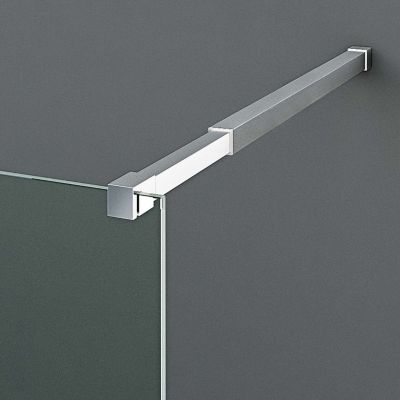 Pare douche fixe en verre sécurité ép 6mm - L.100xH.195 cm - profilé chrome - SUPERBAN Mont Blanc CC