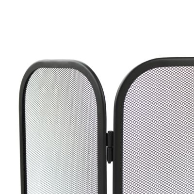 Pare-feu 3 volets en acier noir GoodHome Stoss L.96.5 x l. 53 cm