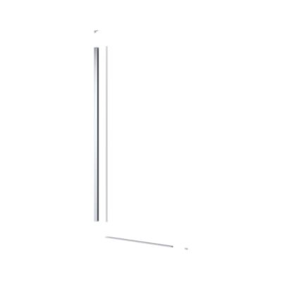 Pare-muret 100x100cm Paroi en verre Crystal Glass 8 mm anticalcaire, avec bras et profilés chrome brillant (SATBWIS100PR)
