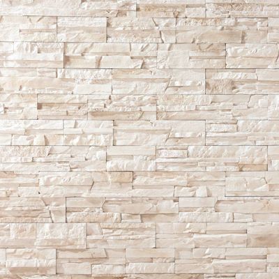 Parement imitation pierre beige béton 0,52 m2
