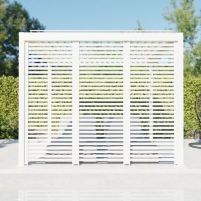Paroi ajourée 0,96 m blanc RAL 9010 pour pergola Salto Alumin'home