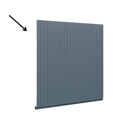 Paroi arrière pour abri bûches extérieur acier gris anthracite L.181,4 x l.102,5 x H.198 cm, Hörmann Elegant Modern Type 2