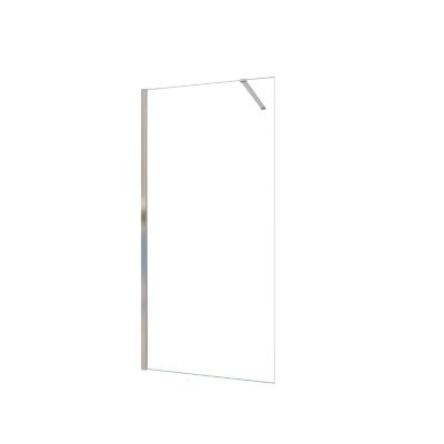 paroi de douche 120x200cm paroi latérale en verre anticalcaire avec barre de stabilisation 140cm