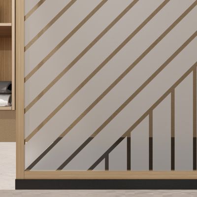 Paroi de douche 90x200 HINATA - Style Japandi Geometrique - Cadre Effet Bois - Verre 6mm