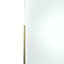 Paroi de douche à l'italienne arrondie l.120 x 195 cm, profilés alu finition doré brossé, GoodHome Ledava