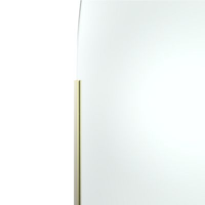 Paroi de douche à l'italienne arrondie l.120 x 198 cm, profilés aluminium finition doré brossé, GoodHome Ledava