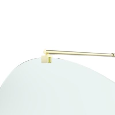 Paroi de douche à l'italienne arrondie l.120 x 198 cm, profilés aluminium finition doré brossé, GoodHome Ledava