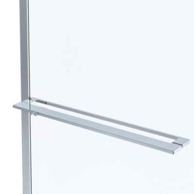Paroi de douche à l'italienne avec volet pour niche l.120 x H.195 cm, verre transparent, profilés chromé, GoodHome Evanna