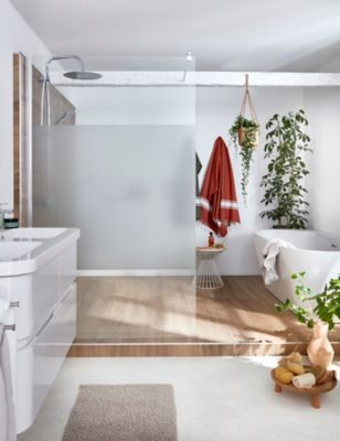 Paroi de douche à l'italienne Cooke & Lewis Onega sérigraphiée 120 cm