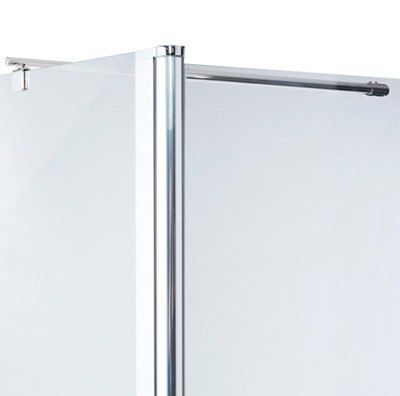 Paroi de douche à l'italienne Cooke & Lewis Onega transparent 80 cm + volet de 45 cm
