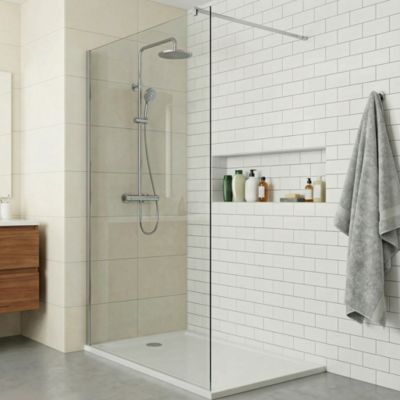Paroi de douche à l'italienne Cooke & Lewis Onega transparente 120 cm