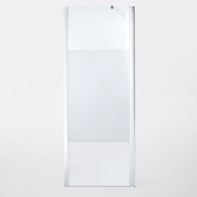 Paroi de douche à l'italienne et volet Cooke & Lewis Onega sérigraphié 80 + 45 cm