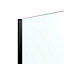 Paroi de douche à l'italienne fixe avec volet l.80+45 x H.195 cm, verre transparent, profilés alu noir, GoodHome Ledava