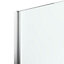 Paroi de douche à l'italienne fixe l.90 x H.195 cm, verre transparent, profilés alu chrome, GoodHome Ledava