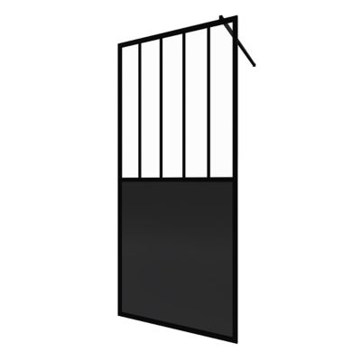 Paroi de douche à l'italienne Galedo Black Indus transparent 100cm