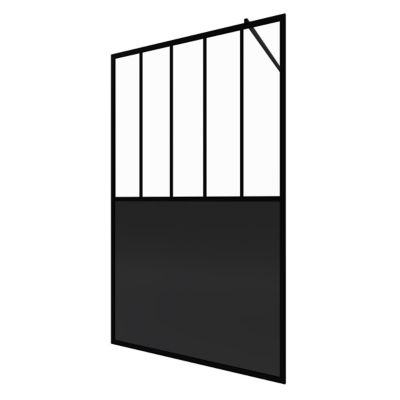 Paroi de douche à l'italienne Galedo Black Indus transparent 120cm