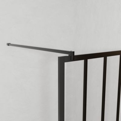 Paroi de douche à l'italienne Galedo Black Indus transparent 120cm