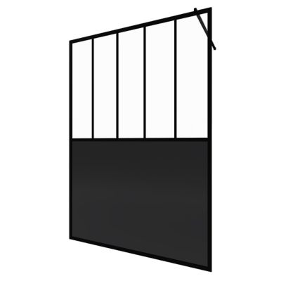 Paroi de douche à l'italienne Galedo Black Indus transparent 140cm