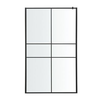 Paroi de douche à l'italienne GoodHome Ahti transparent profilé noir 120 cm