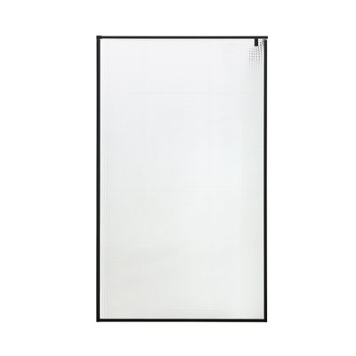 Paroi de douche à l'italienne GoodHome Ezili gaufré profilé noir 120 cm